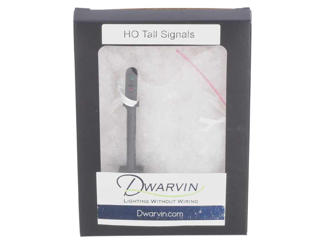 Dwarvin DVFLBS102 HO Scale Fiber-Lit 2-Color Tall Block Signal