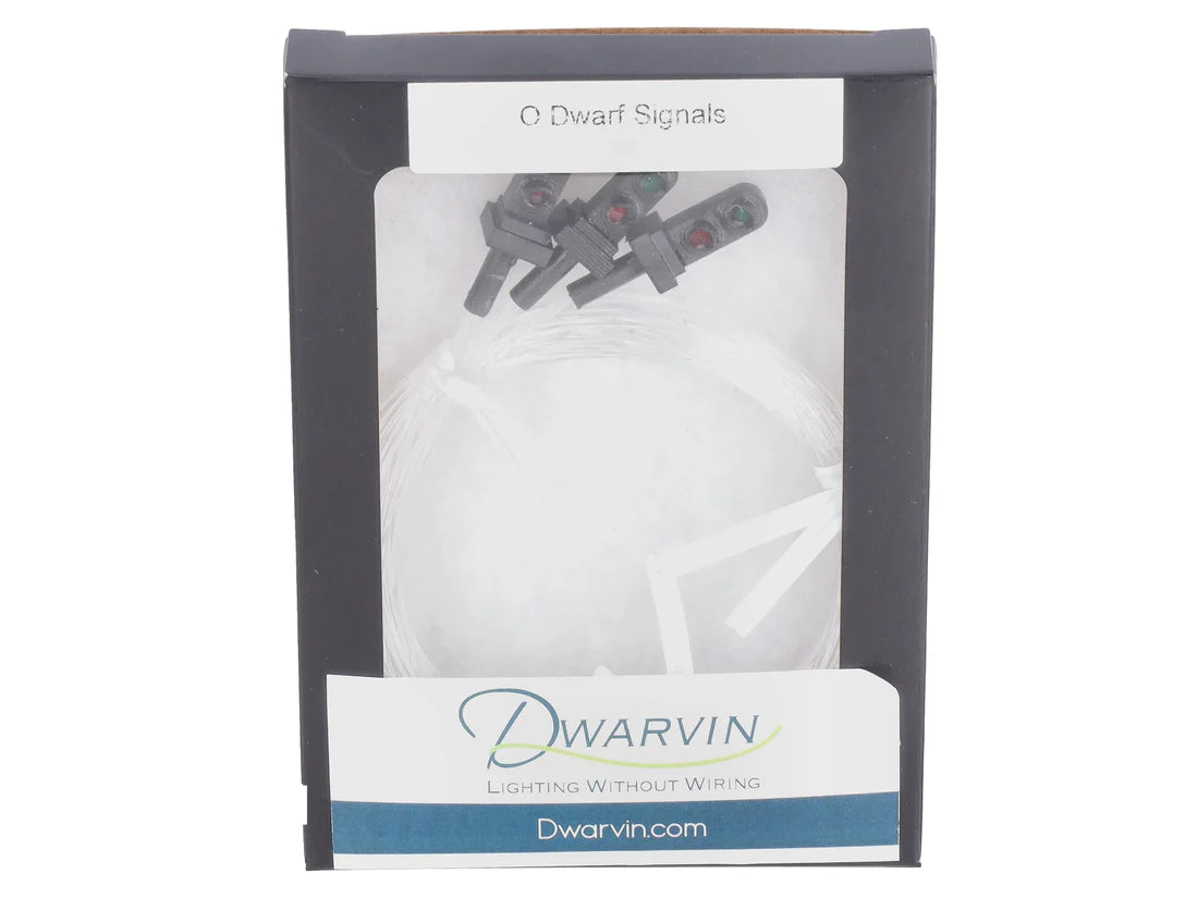 Dwarvin DVFLBS301-3 O Scale Fiber-Lit 2-Color Dwarf Signals