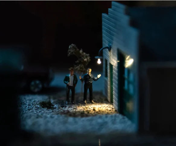 Dwarvin DVSL204 N Scale Scale Fiber-Lit Industrial Building Lamps