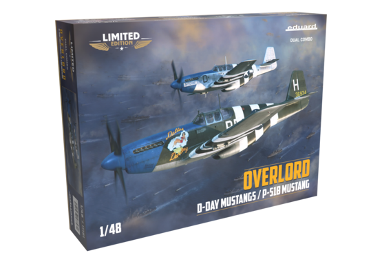 Eduard 11181 1/48 Overlord D-Day Mustang P51B Fighter Dual Combo