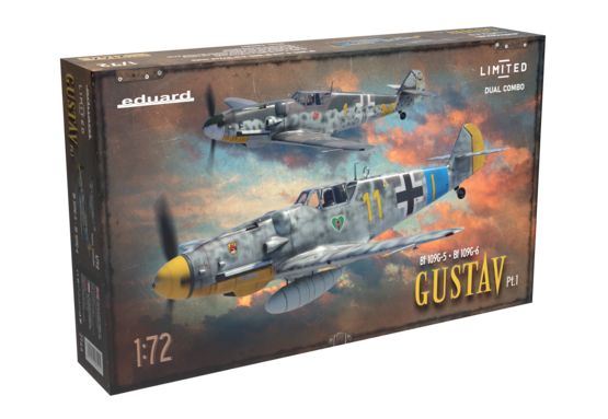 Eduard 2144 1/72 Gustav Part 1: WWII Bf109G5 & G6 German Fighter Dual Combo (Limited Edition)