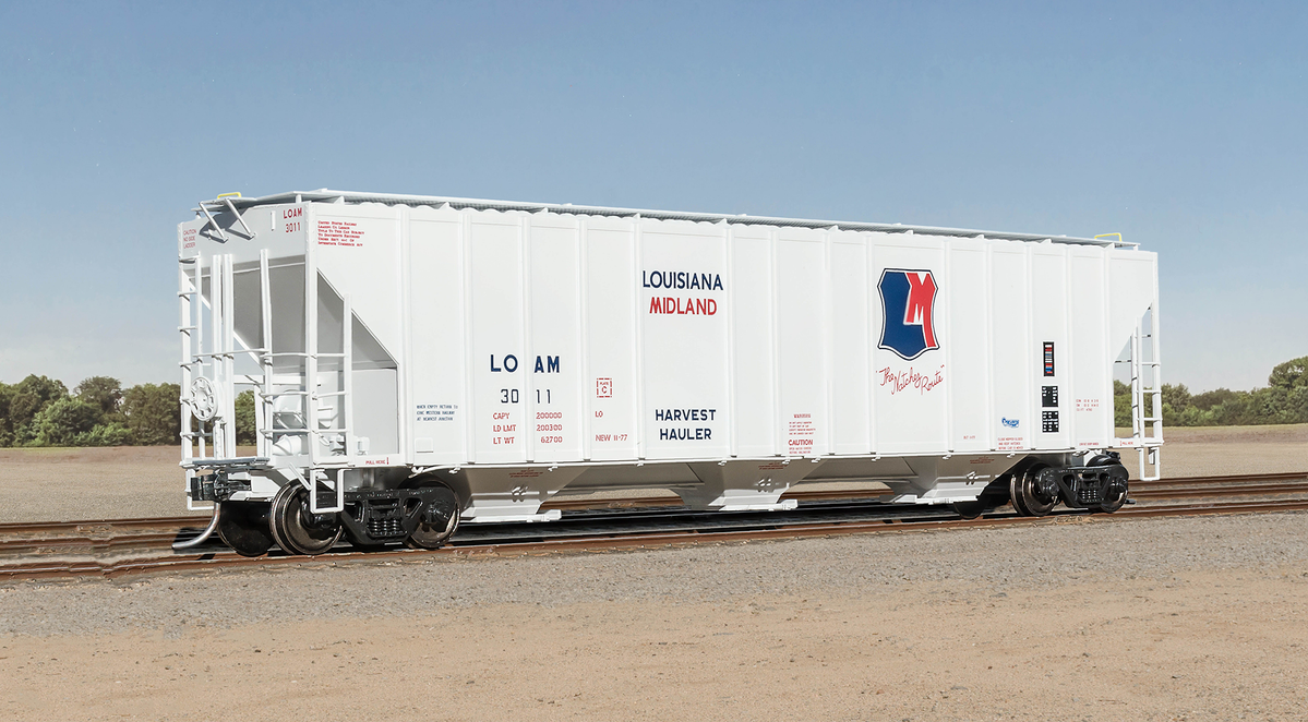 Exactrail Evolution EE1722-3 HO Scale Evans 4780 Covered Hopper Louisiana Midland LOAM 3054
