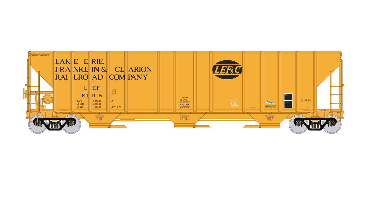 Exactrail Evolution EE1723-1 HO Scale Evans 4780 Covered Hopper LEF&C 80015