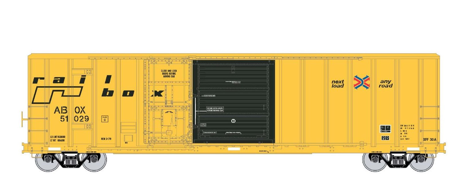 Exactrail Evolution EE1809-4 HO Scale FMC 5277 Combo Door Boxcar Railbox ABOX 51234