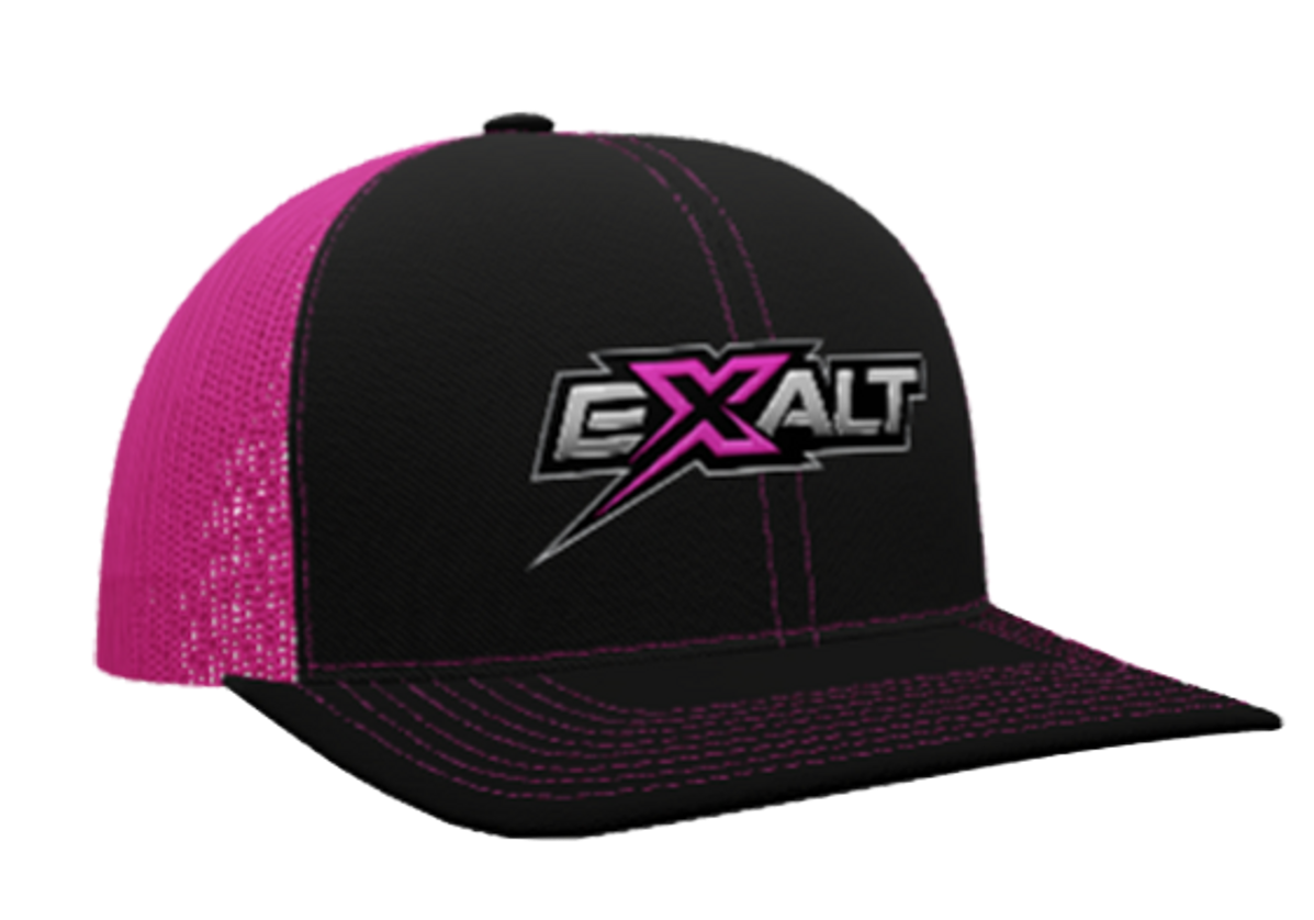 EXALT 104PK Exalt Shapback Hat, Flo Pink / Black