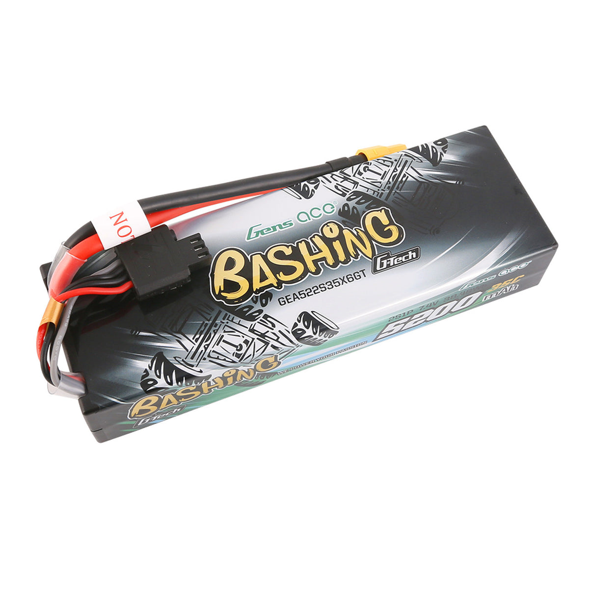 Gens Ace 5200mAh 7.4V 35C 2S G-Tech Smart "Bashing" LiPo Battery Pack