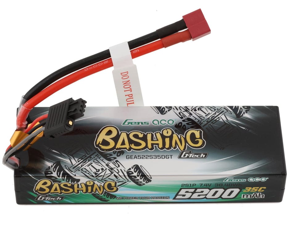 Gens Ace 5200mAh 7.4V 35C 2S G-Tech Smart "Bashing" LiPo Hardpack Battery Pack