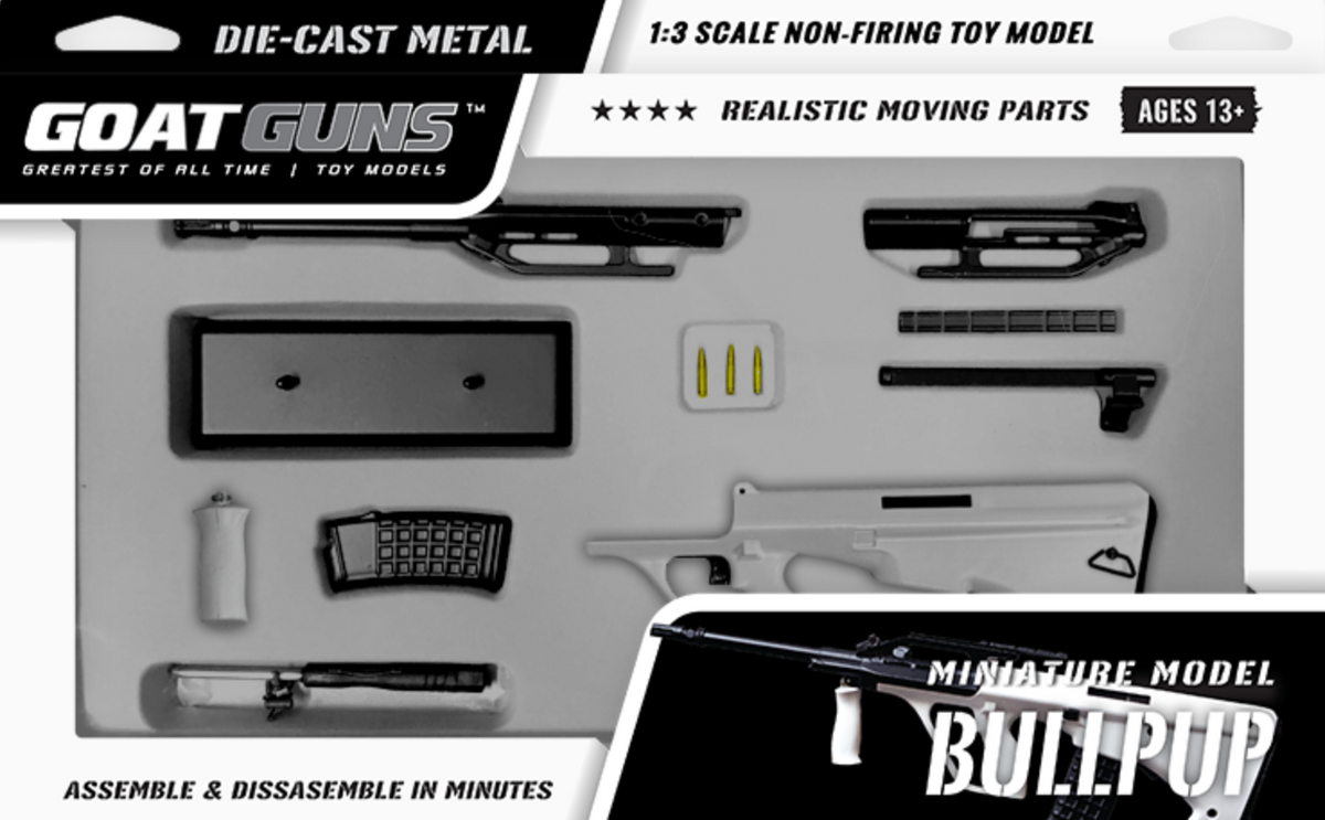 Goat Guns 1:3 Scale White Bullpup Die Cast Model Gun