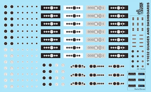 Gofer Racing Decals 11032 1 /24 Decals - Gauges