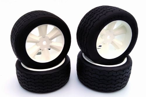 Gravity RC 145W G-Spec VTA Pre-Glued Tires on White Wheels