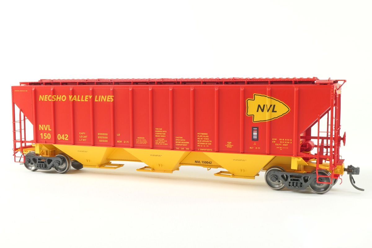 Home Shops HFH-012-002 HO Scale PS 4427 Covered Hopper Neosho Valley Lines NVL 150095