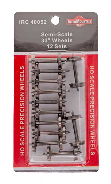 Intermountain 40052 HO Scale 33" Semi-Scale Metal Brass Wheelsets