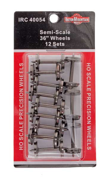 Intermountain 40054 HO Scale 36" Semi-Scale Metal Brass Wheelsets