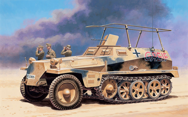 ITALERI 7034 1/72 German Sd.Kfz. 250/3 with 3 Figures
