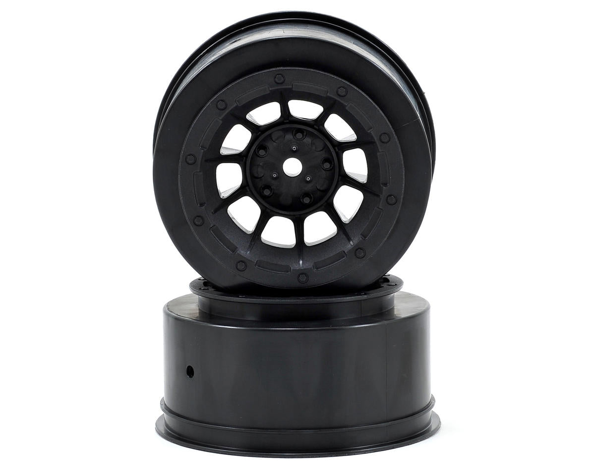 J Concepts 3350B Black Hazard 2.2/3.0" 2WD Slash Front Wheels Hex