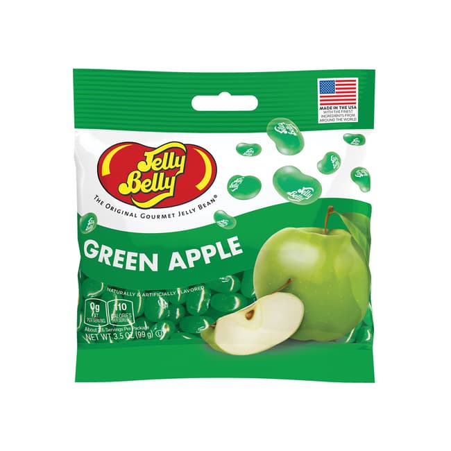 Jelly Belly Green Apple Jelly Beans 3.5oz Grab & Go Bag