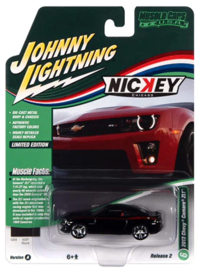 Johnny Lightning JLMC030A Muscle Cars USA Release 2 Version A 2013 Chevy Camaro ZL1 - Black