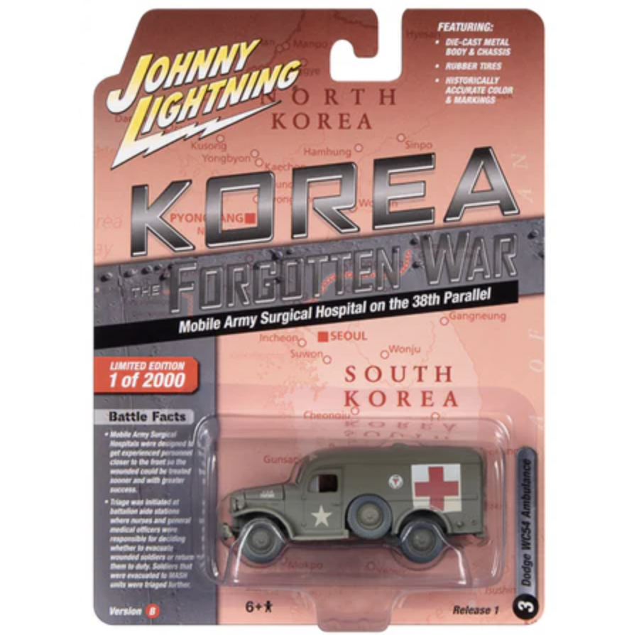 Johnny Lightning JLML009 Korea The Forgotten War Version B (Mobile Army Surgical Hospital on the 38th Parallel) Dodge WC54 Ambulance