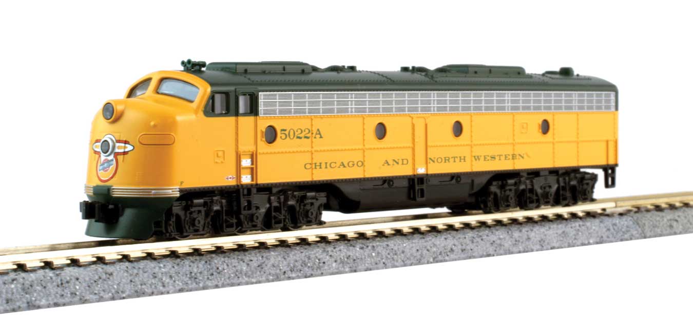 Kato 106-104-LS-1 N Scale C&NW EMD E8A and Pullman Bi-Level “400” Train with DCC + Sound + Lighting