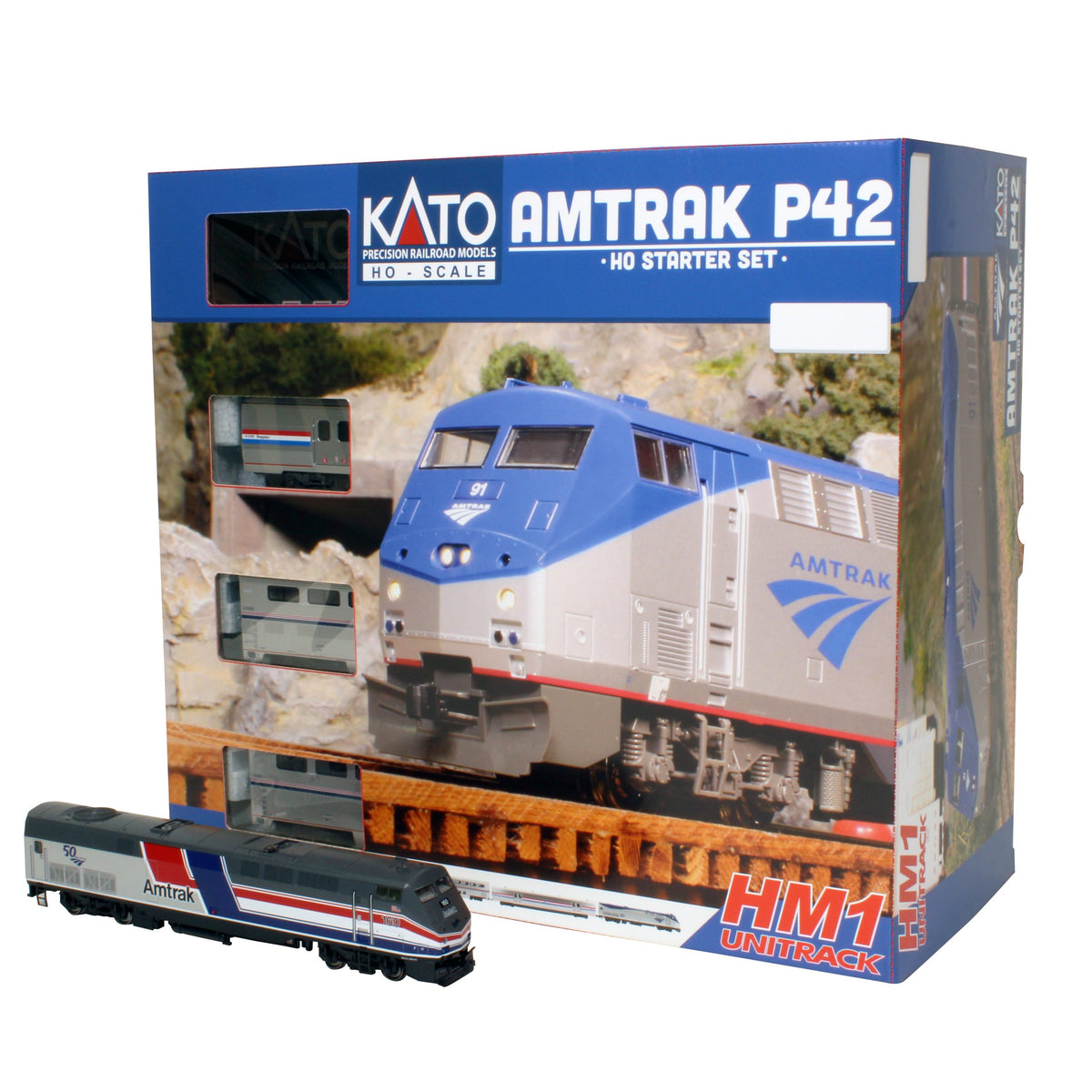 KATO 30-3005 HO Scale Amtrak P42 #160 Heritage "Pepsi Can" Train Set