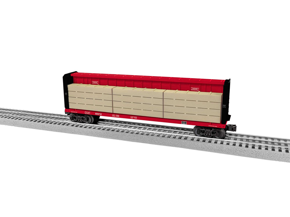 Lionel 2343072 Standard O Gauge Centerbeam Flatcar CSXT 600712