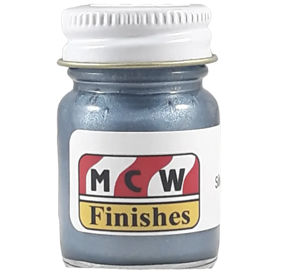 MCW Finishes 6533E Silver Blue Metallic Enamel Paint