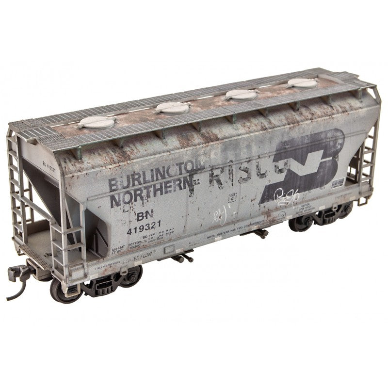 Micro-Trains 2200 001 HO Scale 2 Bay ACF Covered Hopper Kit (Weathered) Burlington Northern BN 41932