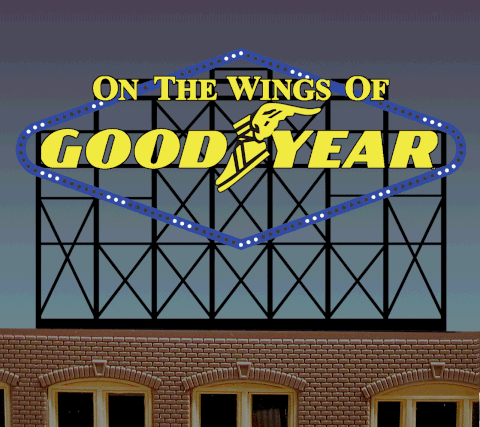 Miller Engineering 884051 Large Goodyear Tires Animated Neon Billboard