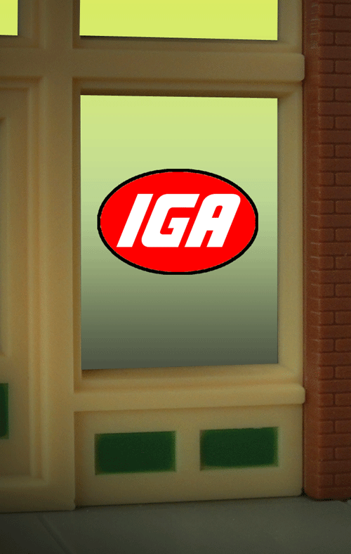 Miller Engineering 8915 IGA Grocery Flashing Neon Window Sign