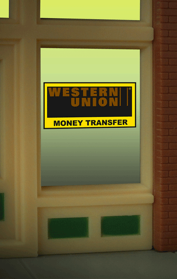 Miller Engineering 8940 Western Union Flashing Neon Window Sign