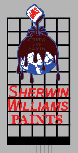 Miller Engineering 9981 Sherwin Williams Cover The Earth Medium Animated Neon Billboard