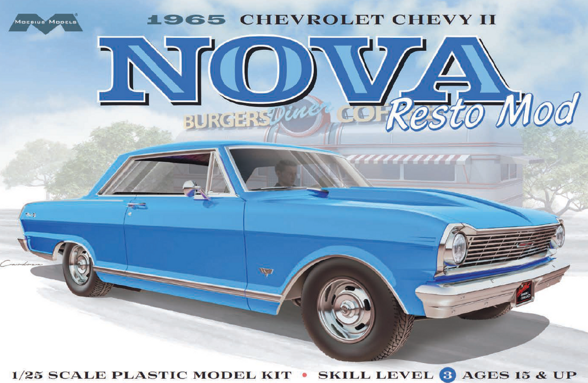 Moebius Models 2323 1/25 1965 1965 Chevy II Nova Resto Mod