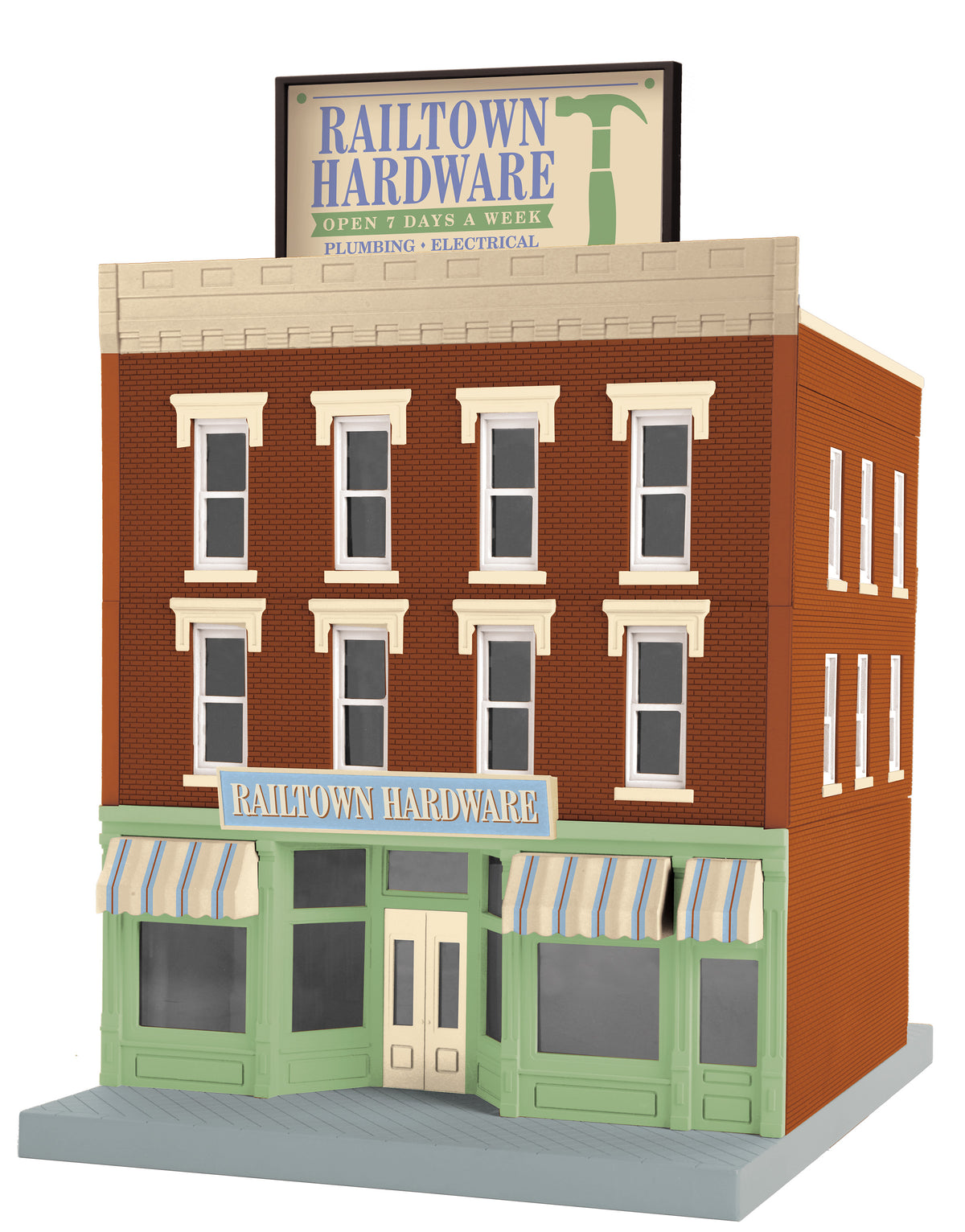 MTH 30-90658 O Gauge 3 Story City Building Railtown Hardware
