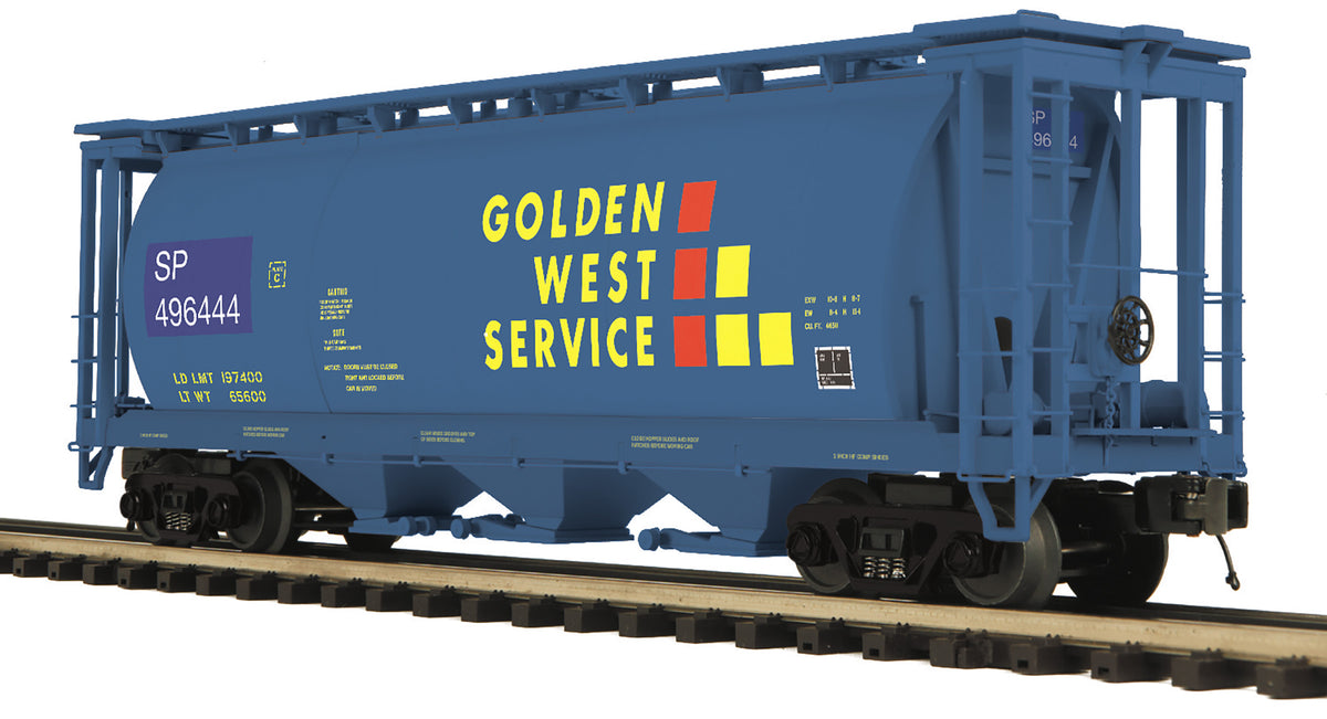 MTH Premier 20-96825 O Scale 3-Bay Cylindrical Hopper EX-Golden West SP Patch