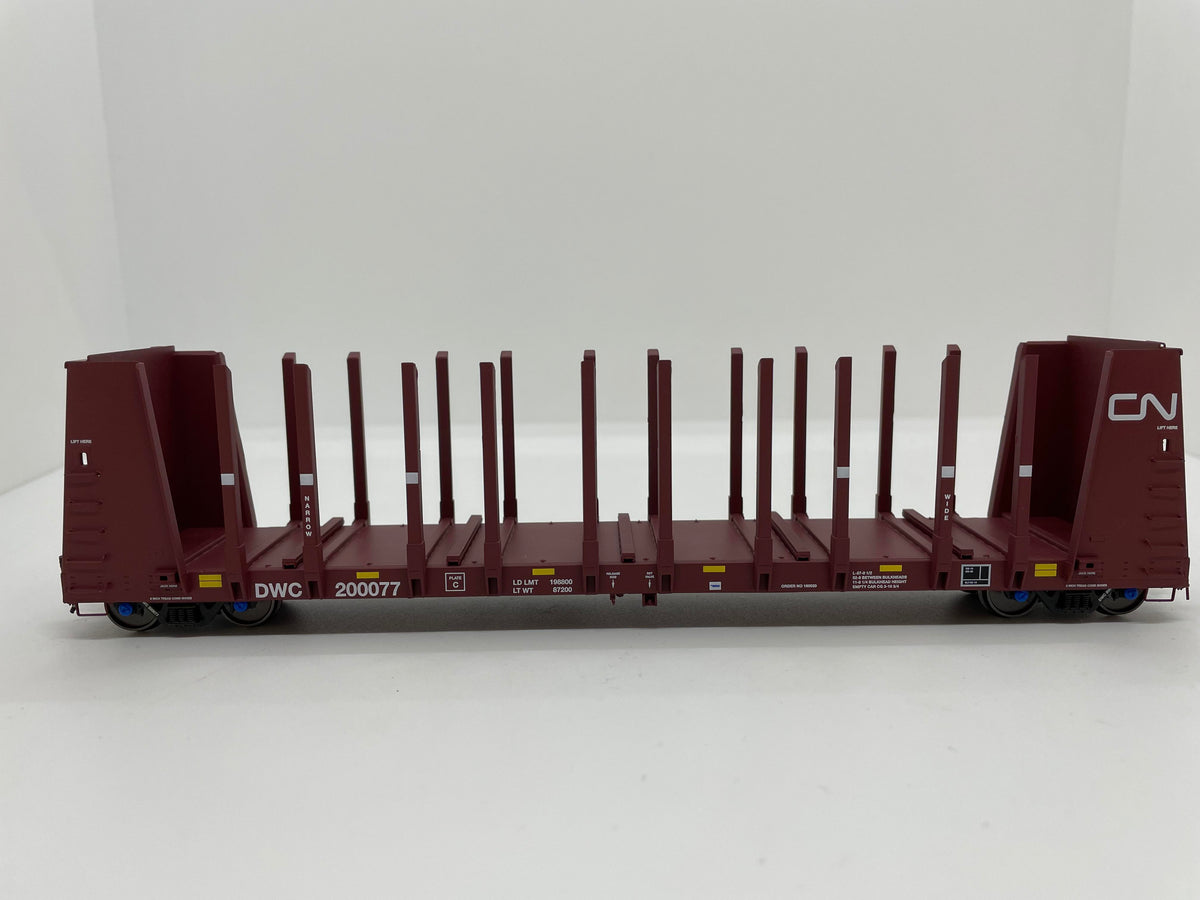 OVRTRAINS 65013 HO Scale FCA 52' Bulkhead Pipe Car CN/DWC 200000
