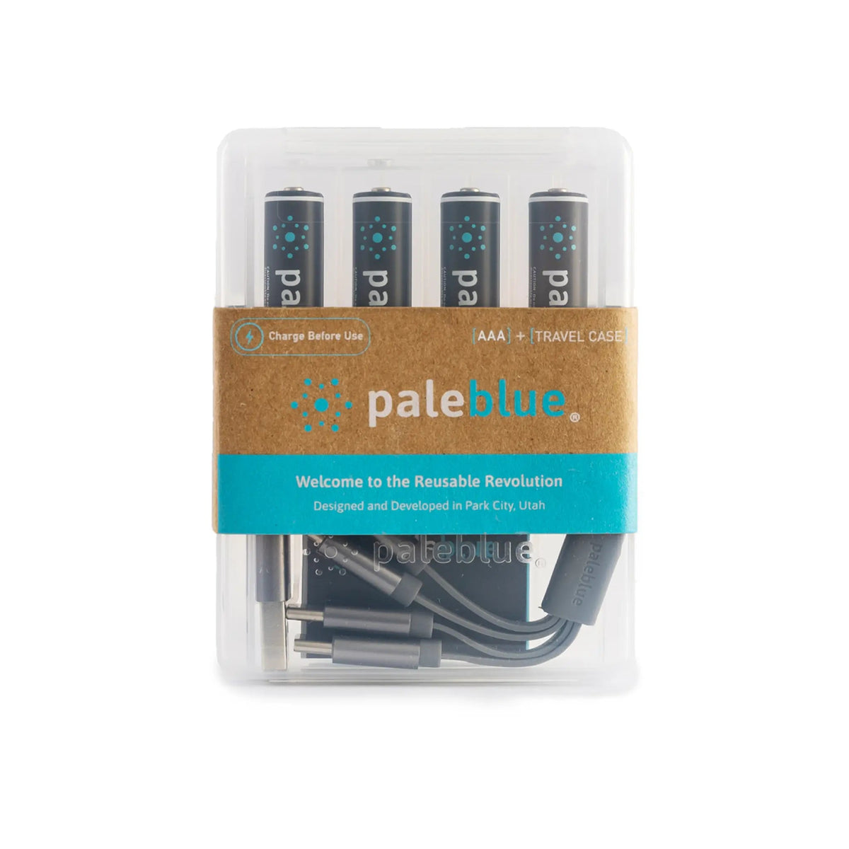 Pale Blue Lithium Ion Rechargeable AAA Batteries