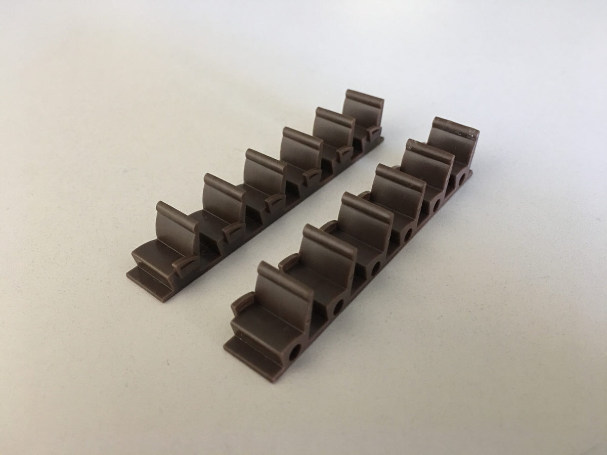 Pikestuff 541-4100 HO Scale Brown Coach Seats