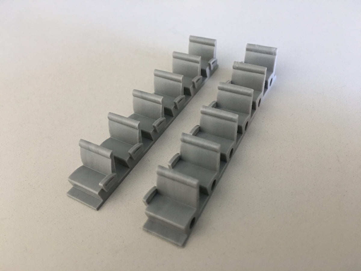 Pikestuff 541-4101 HO Scale Gray Coach Seats