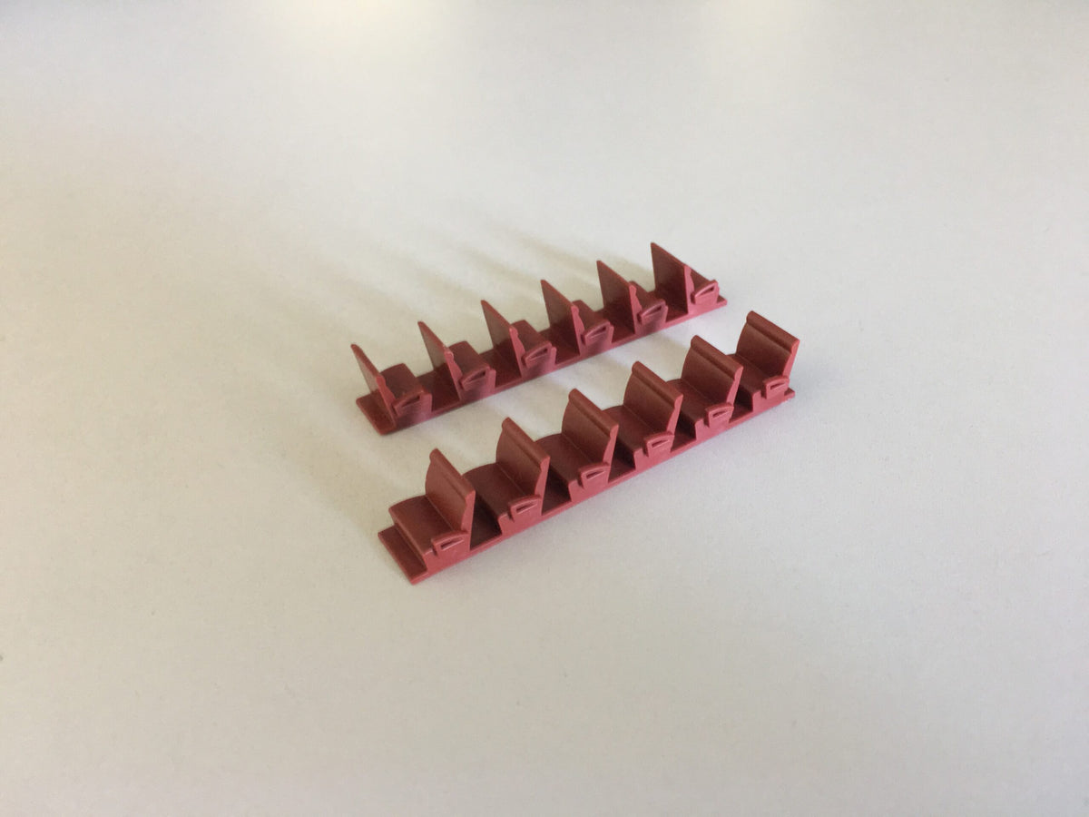Pikestuff 541-4102 HO Scale Red Coach Seats