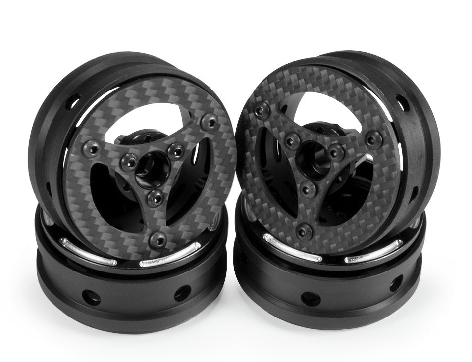 Powerhobby 5855 1.9" Carbon Fiber Lightweight Beadlock Wheels