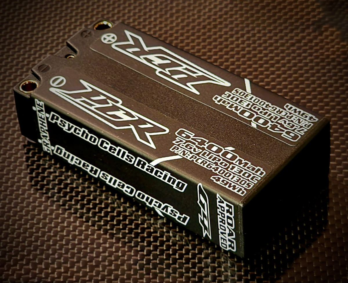 Psycho Cells Racing PCR6400130S 6400mAh 2S 7.6V Hardcase Shorty LiPo