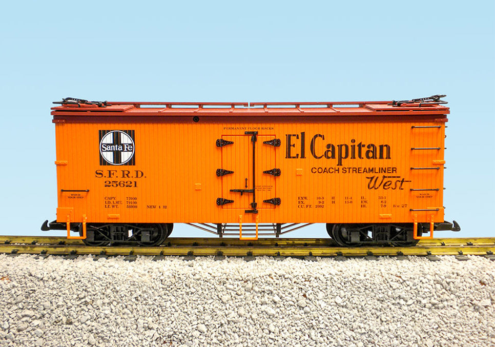 USA Trains R16044A G Santa Fe El Capitan Reefer Orange/Brown #25620