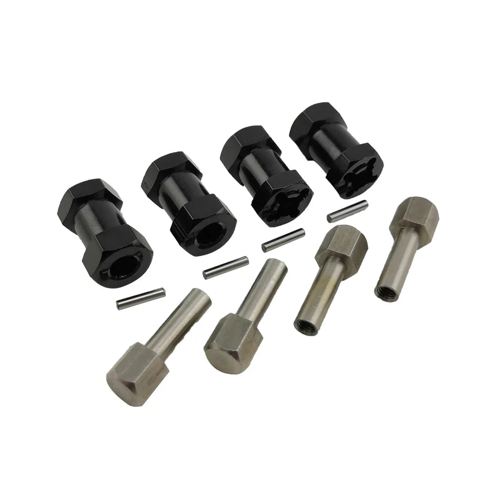 Racers Edge 1951 Black 20mm Wheel Hex Extension Adaptors