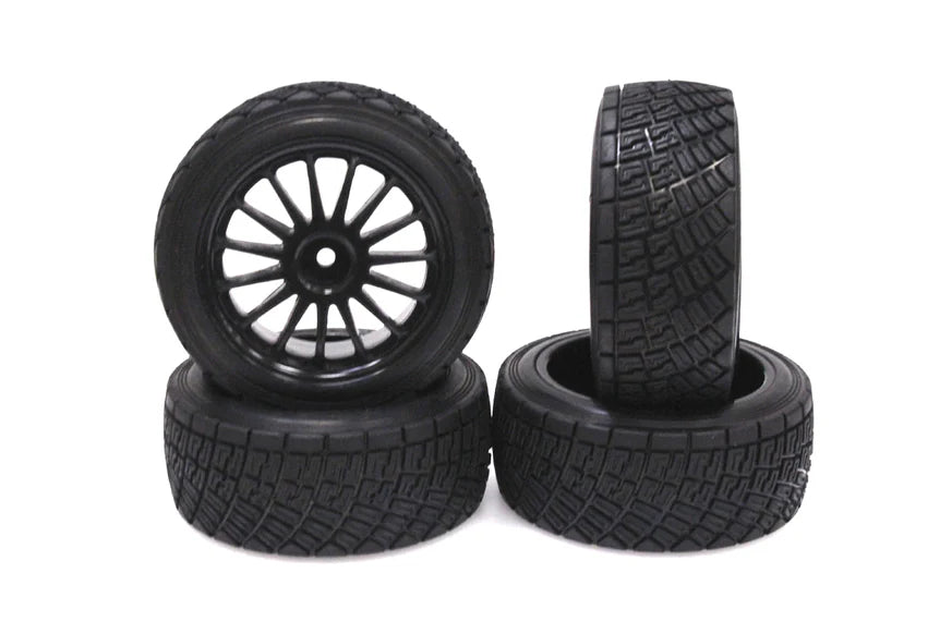 Racers Edge 3481BK 1/10 HPI Rally Off-Road WR8 Flower Line Black Wheels