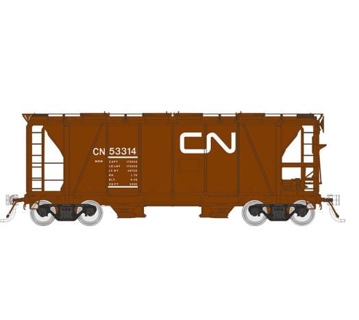 Rapido Trains 149011A HO Scale Enterprise Covered Hopper Canadian National CN MOW Red