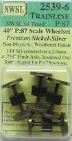 Northwest Short Line 2539-6 Proto:87 40"/64 Geared Nickel Silver Wheelsets