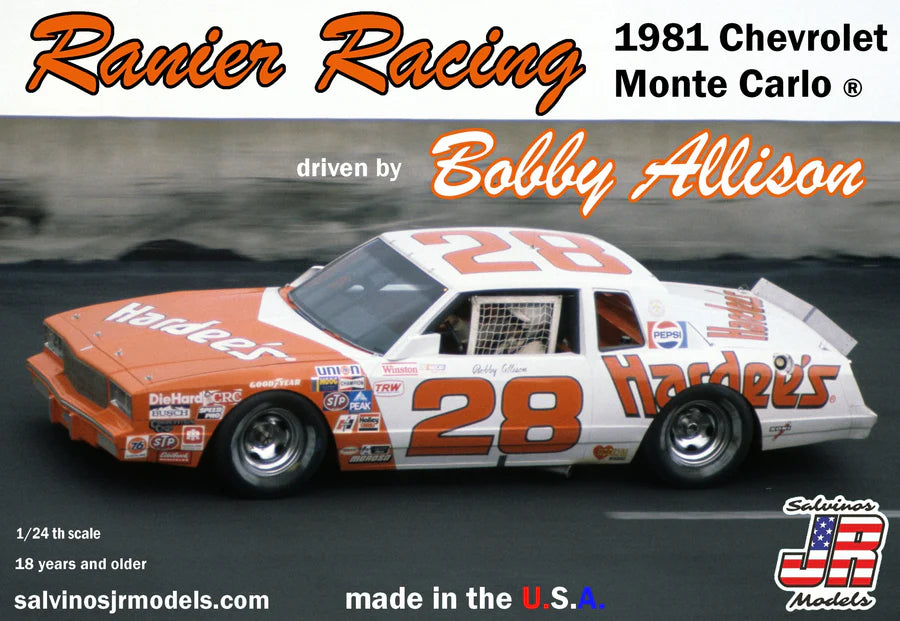 Salvinos JR Models 17627 1 /24 Ranier Racing 1981 Monte Carlo Model Kit (Driven Bobby Allison)