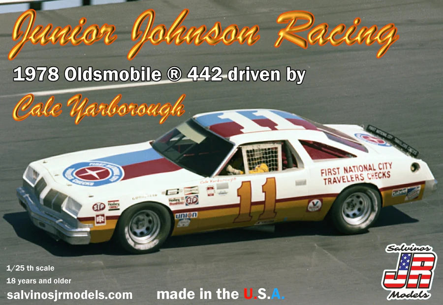 Salvinos JR Models 17628 1/25 Junior Johnson Racing 1978 Oldsmobile 442 Driven Cale Yarborough