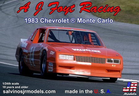 Salvinos JR Models 24565 1/24 AJ Foyt Racing 1983 Chevrolet Monte Carlo