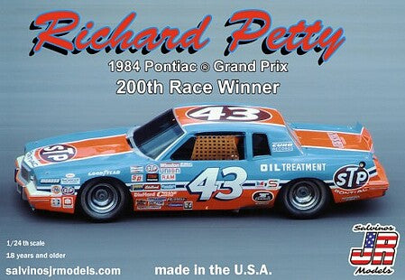 Salvinos JR Models 34087 1/24 Richard Petty 1984 Pontiac Grand Prix 200 Race Winner